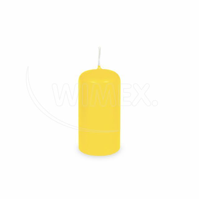 Svíčka válcová Ø 40 x 80 mm žlutá [4 ks]