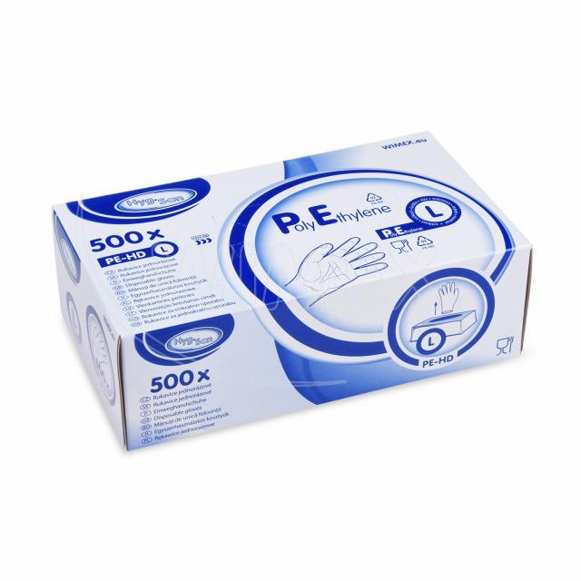 Rukavice jednorázová HDPE (velikost L) [500 ks]
