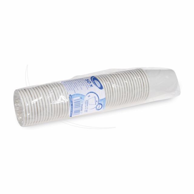Papírový kelímek bílý 200 ml, S (Ø 73 mm) [50 ks]