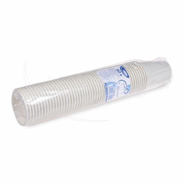 Papírový kelímek bílý 420 ml, L (Ø 90 mm) [50 ks]