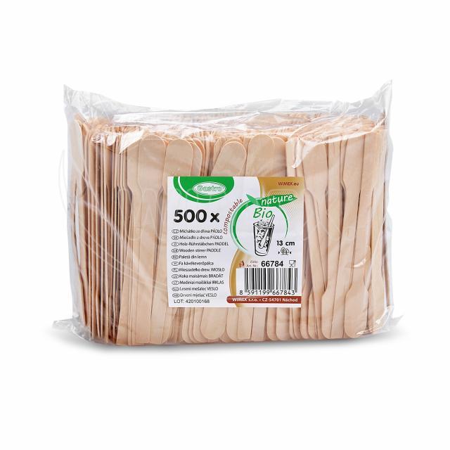 Míchátko ze dřeva PÁDLO 14 cm [500 ks]