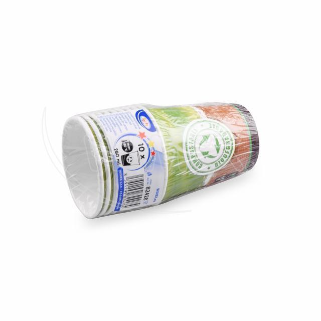 Papírový kelímek -BIO- 280 ml, M (Ø 80 mm) [10 ks]