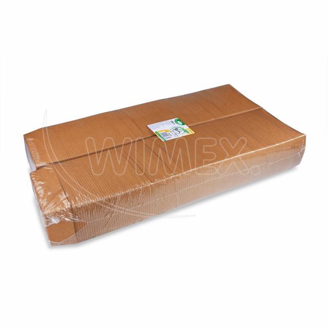 Papírová miska hnědá 13,5x7x4,5cm (300ml), nepromastitelná [250 ks]