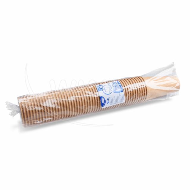 Papírový kelímek hnědý 510 ml, XL (Ø 90 mm) [50 ks]