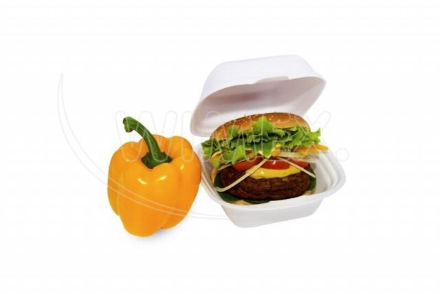 Box na hamburger velký, bílý 145 x 133 x 75 mm [125 ks]